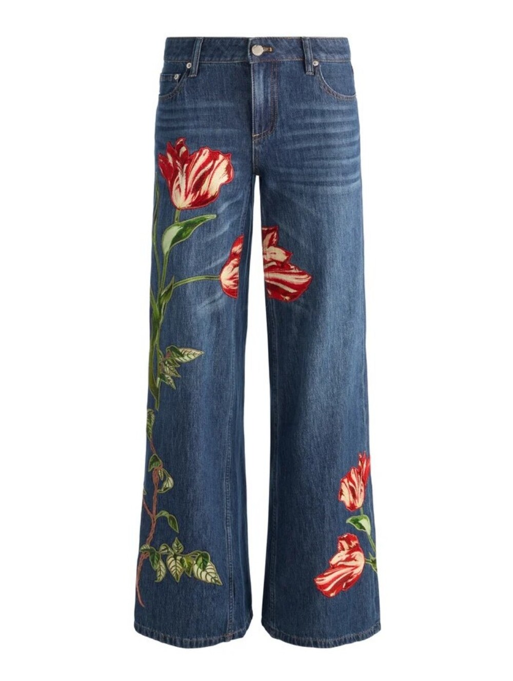 Alice + Olivia AMAZING EMBROIDERED JEAN - Picture 5 of 15